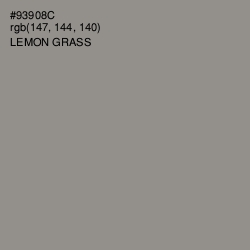 #93908C - Lemon Grass Color Image